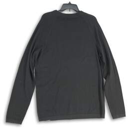 NWT Mens Black Knit Long Raglan Sleeve Crew Neck Pullover T-Shirt Size Large alternative image