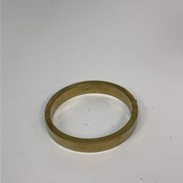 Designer J. Crew Gold-Tone Round Shaped Plain Hinged Bangle Bracelet alternative image