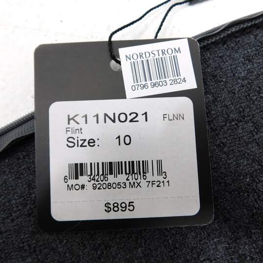ST. JOHN Flint Grey Milano Knit Sleeveless Draped Sheath Dress Size 10 with COA NWT image number 6
