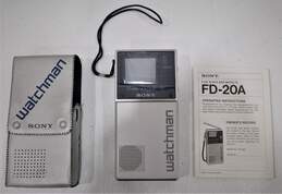 Sony Watchman FD-20A Black & White Portable Mini Travel Handheld TV Television