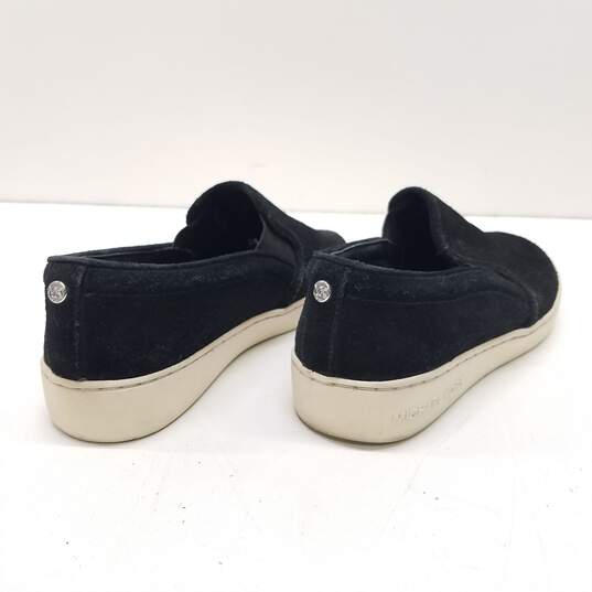 Michael Kors Black Leather Slip On Sneakers Shoes Women's Size 6 M image number 4