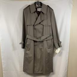 Men's Taupe Towne by London Fog Trench Coat, Sz. 44 Reg
