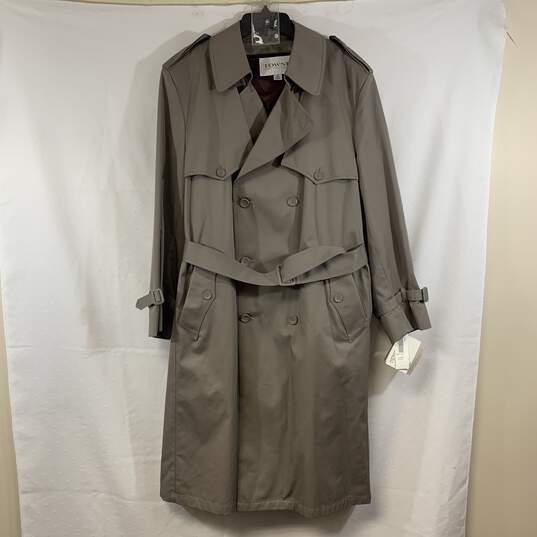 Men's Taupe Towne by London Fog Trench Coat, Sz. 44 Reg image number 1