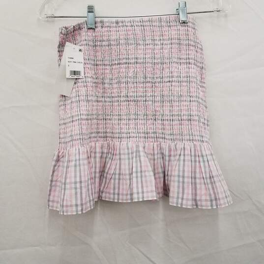 French Connection Soft Pink Check Skirt NWT Size 2 image number 3