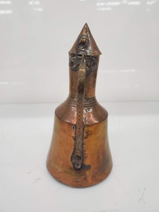 VTG Arabic Hammered Copper Ewer Used image number 2