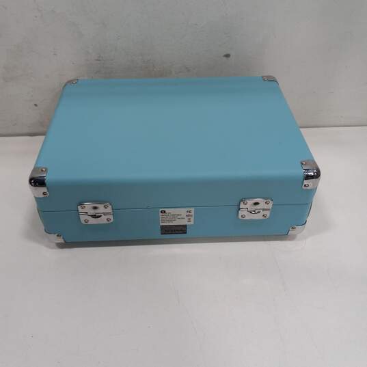 1 by One Vintage Turquoise Portable Record Turntable image number 4
