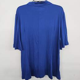 Hocosit Pleated Front V Neck Button Tunic Tops alternative image
