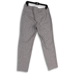 Womens Gray Flat Front Straight Leg Slash Pocket Regular Dress Pants Sz 10 alternative image