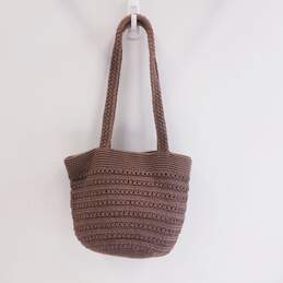 The Sak Woven Crochet Shoulder Bag Beige