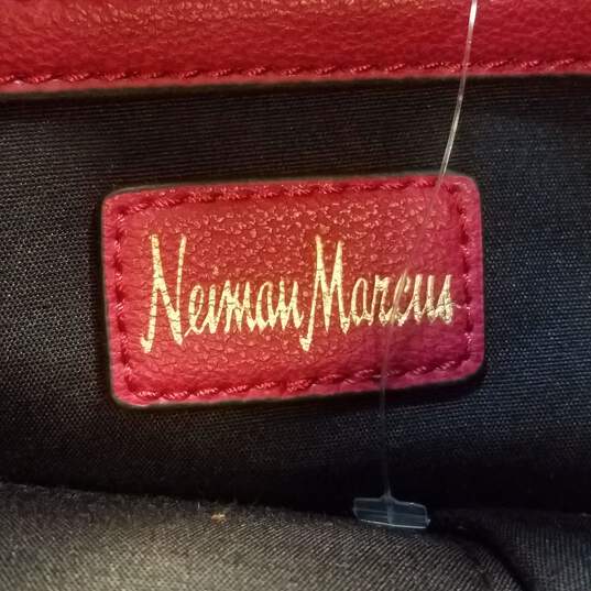Neiman Marcus Studded Shoulder Bag Red image number 6