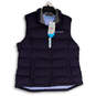 NWT Womens Blue Welt Pocket Sleeveless Full-Zip Puffer Vest Size X-Large image number 1