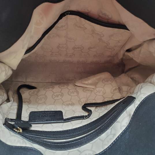 Michael Kors Hamilton Large Black Saffiano Leather Satchel Tote Handbag image number 4