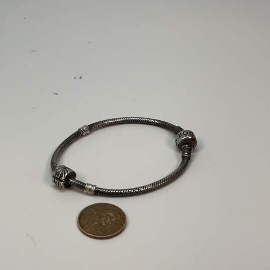 Designer Pandora 925 ALE Sterling Silver Chain Barrel Clasp Charm Bracelet image number 2