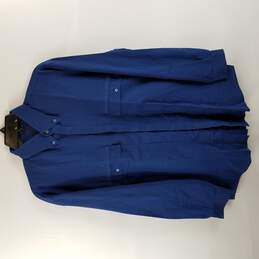 Gianni Versace Men Blue Button Up Long Sleeve  L