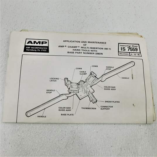 Amp 229378 Champ MI-1 Butterfly Multi Insertion Crimp Hand Tool image number 7