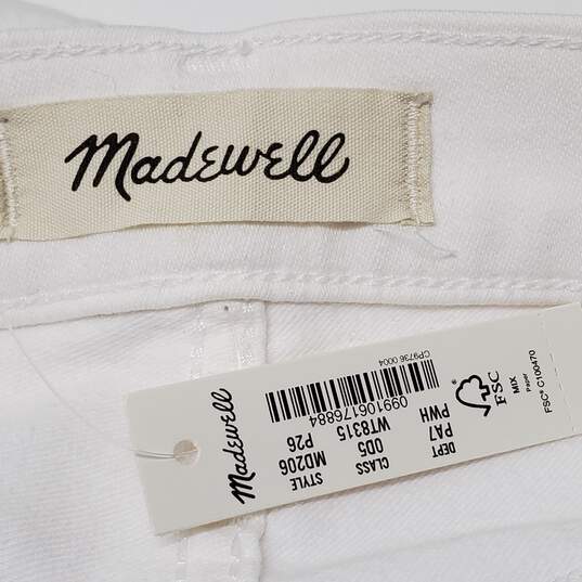 Madewell Mid Rise Skinny Crop White Jeans Size 26P image number 3