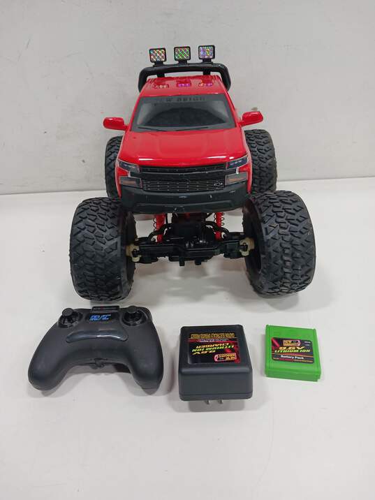 New Bright Red Ford Super Duty RC Scale Remote Control Truck image number 1