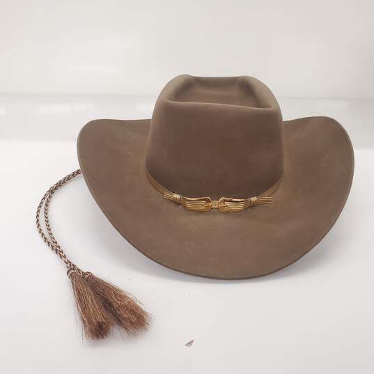 Resistol Buckle Accent Brown Felt Western Hat image number 1