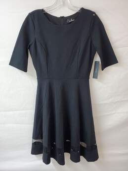 Lulus A-Line Black Dress Sheer Mesh Skirt Size S
