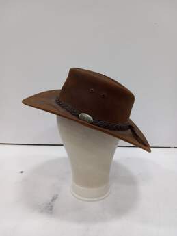 Jacaru Australian Brown Leather Cowboy Hat Size M-L alternative image