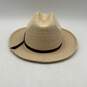 Goorin Brothers Mens Tan Palm Leaf Wide Brim Leather Trim Fedora Hat Size M image number 3