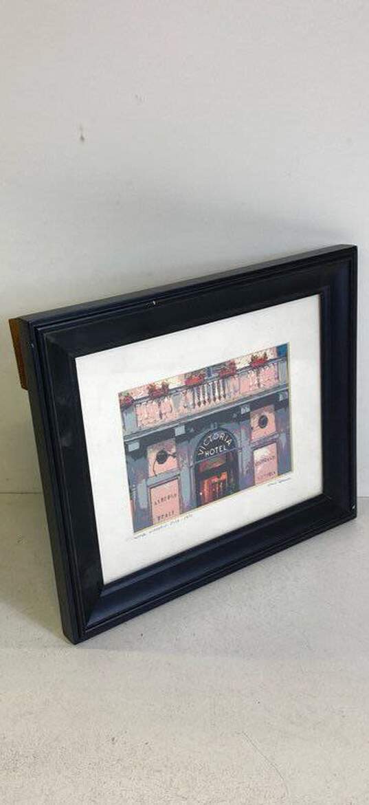 Hotel Victoria Pisa 1988 Print by Jenn Heuer Signed. Matted & Framed image number 2