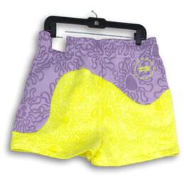 NWT Nike Womens Purple Yellow Elastic Waist Pull-On Athletic Shorts Size Large alternative image