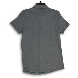 Mens Black Gray Spread Collar Short Sleeve Button-Up Shirt Size Small alternative image