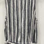 Womens Blue Striped Sleeveless Tie Waist One-Piece Romper Size Medium image number 4