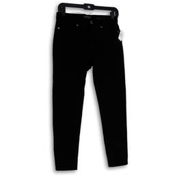 NWT Womens Black Denim Pocket Mid Rise Slim Fit Skinny Leg Jeans Size 28P