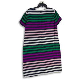 Brooks Brothers Womens Multicolor Striped Short Sleeve T-Shirt Dress Size 12 alternative image