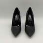 Womens Black Pointed Toe Fashionable Slip-On Stiletto Pump Heels Size 8 image number 1