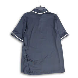 NWT Mens Black Spread Collar Short Sleeve Polo Shirt Size Large alternative image