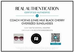 AUTHENTICATED COACH HC8145 'MILKY BLACK CHERRY' SUNGLASSES alternative image
