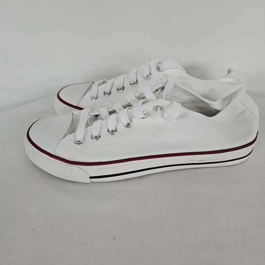 Blank Low Top Rubber Sole Casual Canvas Sneakers image number 2