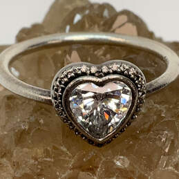 Designer Pandora S925 ALE 60 Sterling Silver Cubic Zirconia Heart Ring