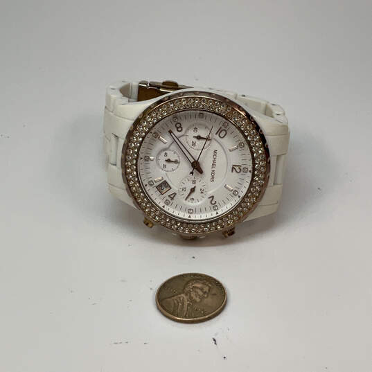 Designer Michael Kors MK-5379 Rhinestone Chronograph Dial Analog Wristwatch image number 3