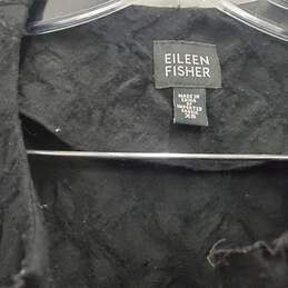 Eileen Fisher Long Black Wool Cardigan Size XS alternative image