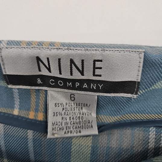 NINE & COMPANY Multicolor Plaid Button Up Skirt with Belt image number 3