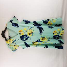 Alfani Women Blue Floral Printed Dress Size 18 NWT