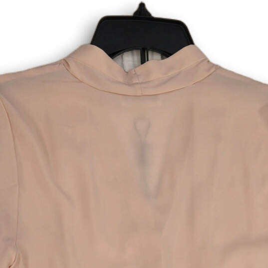 NWT Womens Pink V-Neck Short Sleeve Pullover Blouse Top Size Small image number 4