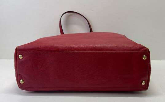Michael Kors Jet Set Red Leather Tote Bag image number 3