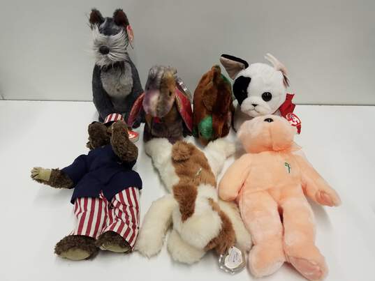 Lot of 7 Large Assorted TY Beanie Babies image number 1