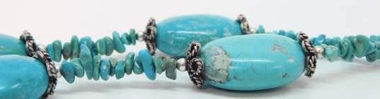Artisan Sally C SX Signed Sterling Silver Turquoise Necklace 56.0g image number 4