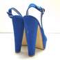 Steve Madden Gazette Blue Slingback Platform Heels Women's Size 6 image number 4