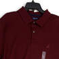 Mens Red Logo Short Sleeve Spread Collar Polo Stretch Shirt Size X-Large image number 3