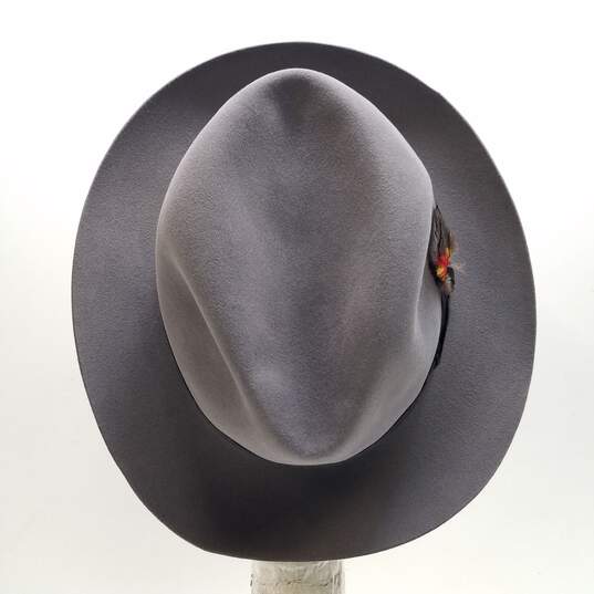 Stetson SV01 Temple Men's Fedora Hat Grey image number 5