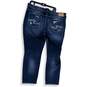 NWT Silver Jeans Co. Womens Blue Denim Distressed Straight Leg Jeans Size 20/31 image number 2