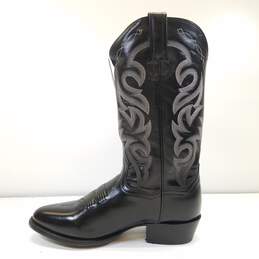 Dan Post 2110 R Black Leather Cowboy Western Boots Men's Size 9 EW alternative image