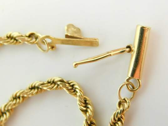 14K Gold Twisted Rope Chain Bracelet 3.5g image number 6